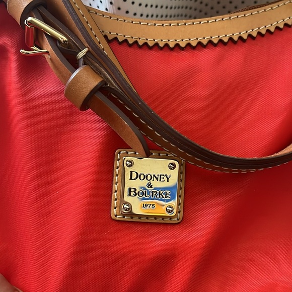Dooney & Bourke Red and Tan Crossbody Bag - Picture 4 of 16